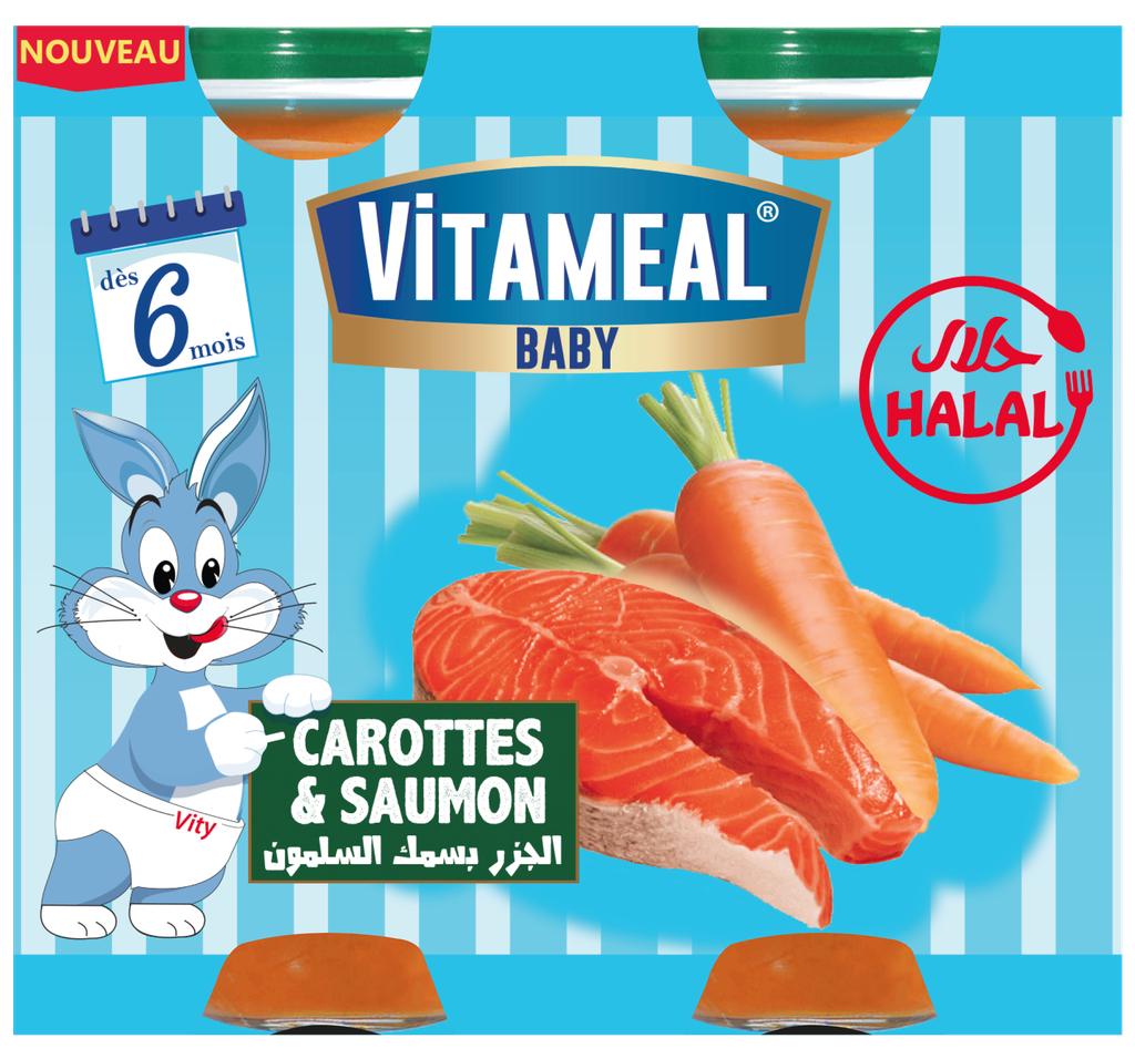 Vitameal Carottes et Saumon 2 x 190 g