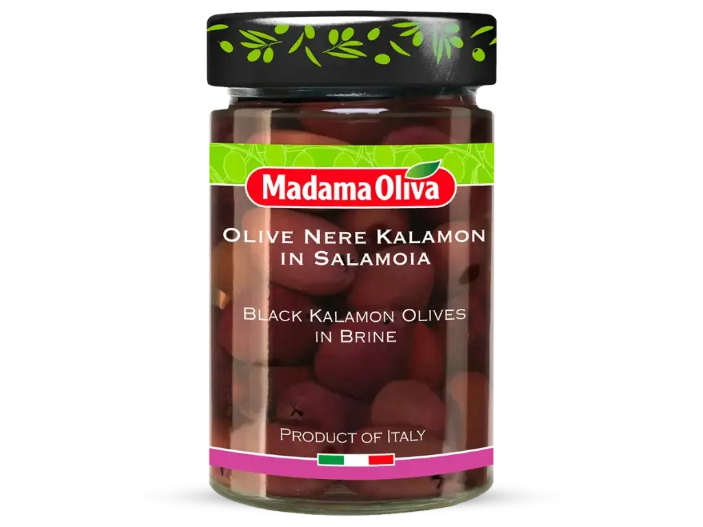 Madama Oliva Olive Nere Kalamon in Salamoia 300g