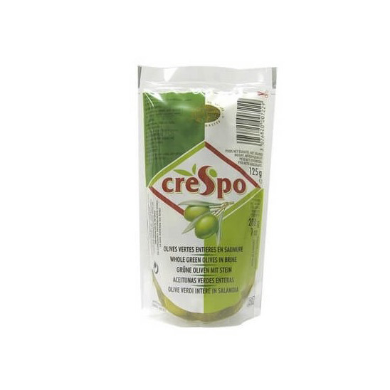 Crespo olives vertes entières sachet 125g