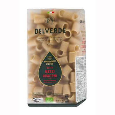 Delverde 120 mezzi rigatone BIO integrali 500g