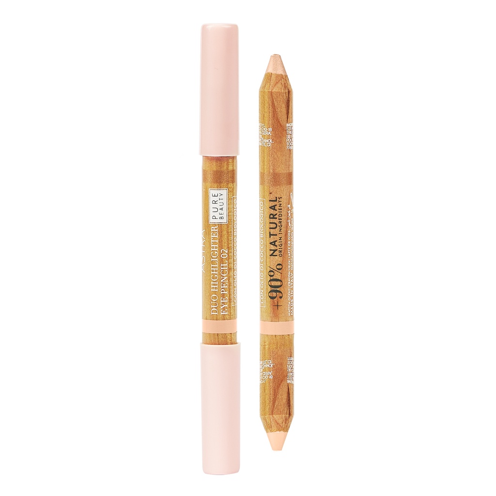 Astra Pure Beauty Duo Highlighter Eye Pencil 02 Peach Crumble 