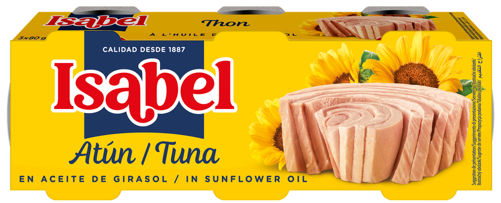 Isabel Atun en Aceite de Girasol 3x80g