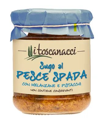 Toscanacci Sugo al Pesce Spada con Melanzane e Pistacchi 180g