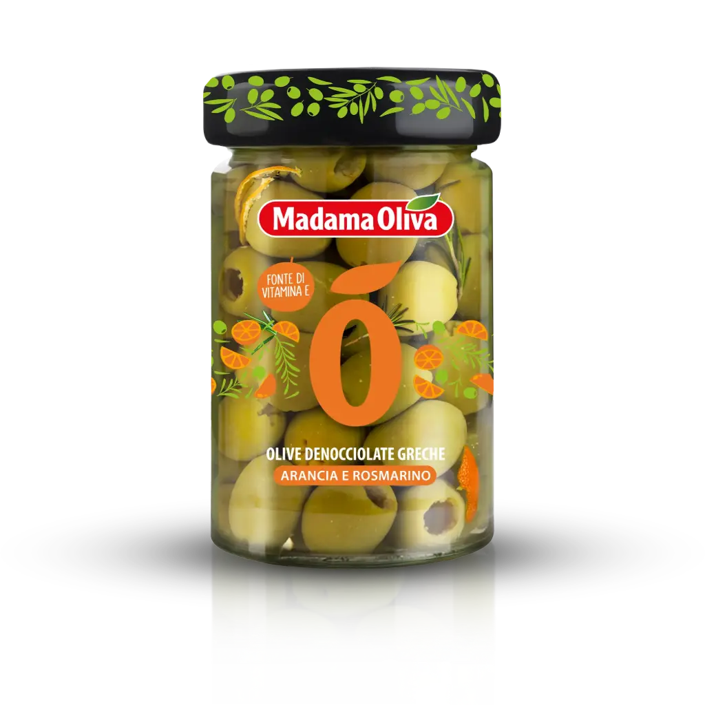 Madama Oliva Olive Denocciolate Greche Arancia e Rosmarino 327ml