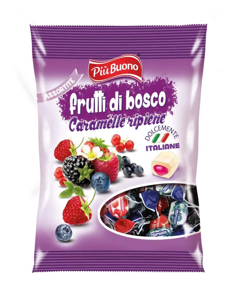 Piu Buono Caramelle frutti di bosco assortite 175g