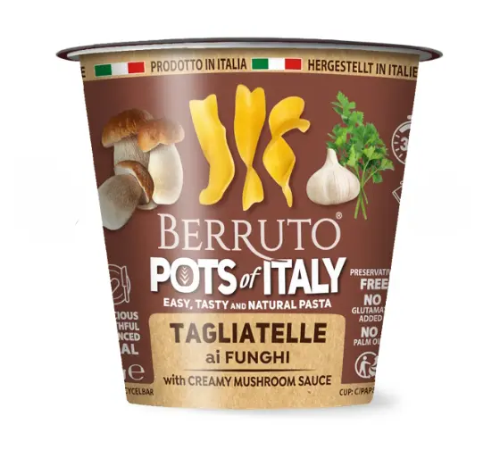 Berruto Pots of Italy Tagliatelle Con Sugo Ai Funghi 70g