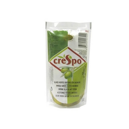 [cresac.125verent] Crespo olives vertes entières sachet 125g