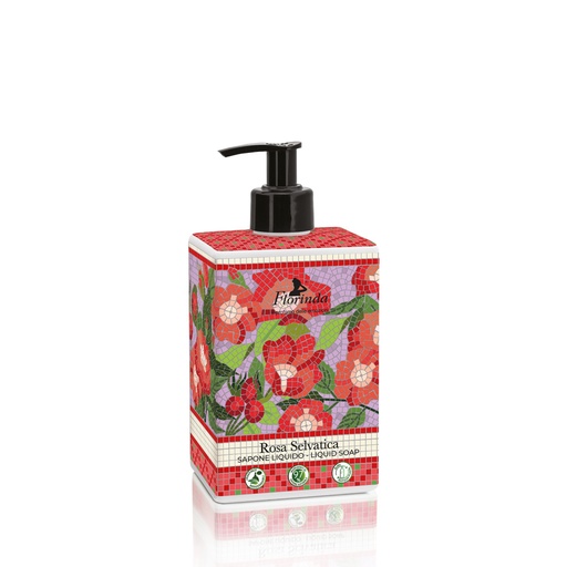 [flo2584] Florinda Mosaici Italiani Rosa Selvatica vloeibare zeep 500 ml