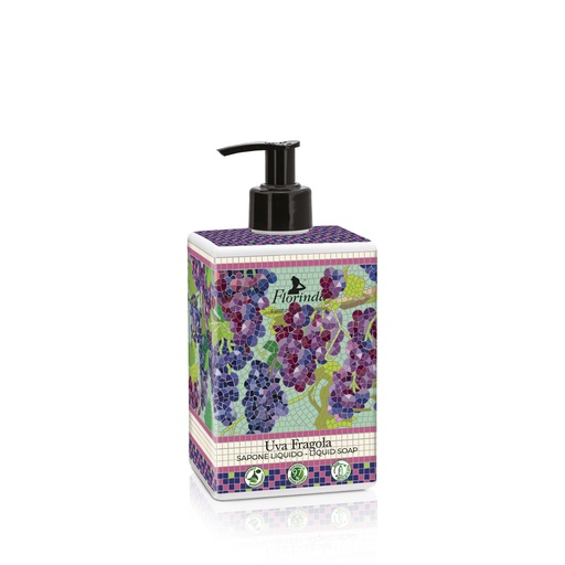 [flo2768] Florinda Mosaici Italiani Uva Fragola liquid soap 500 ml