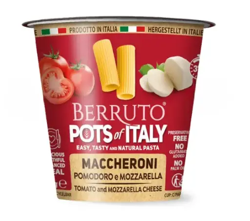[pot14001.754] Berruto Pots of Italy Maccheroncini Pomodoro E Mozzarella 70g